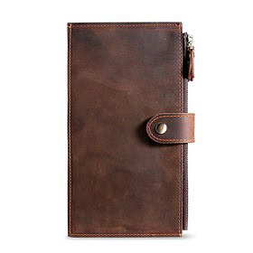 Yucka - Luxury Spacious Leather Wallet - Brown