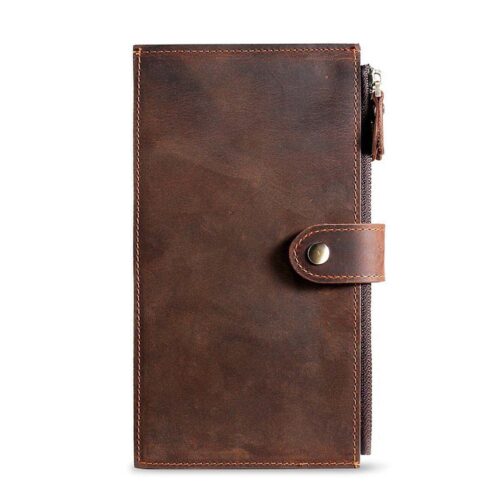 Yucka - Luxury Spacious Leather Wallet - Brown