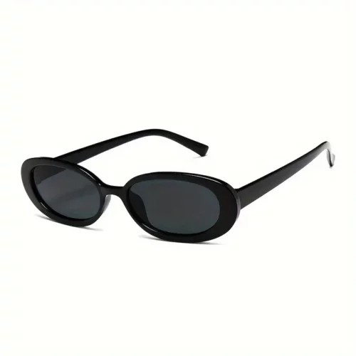 Sunglasses Oval Thick Frame - Black