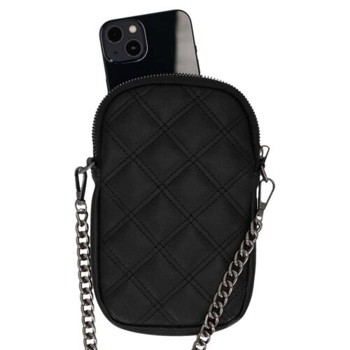 Phone pouch with chain black
