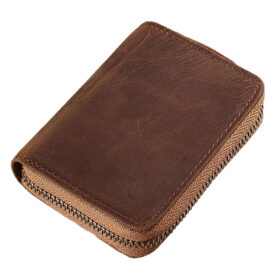 Yucka - Luxury Leather Wallet with Card Holder - Brown