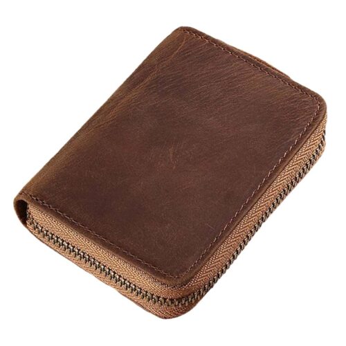Yucka - Luxury Leather Wallet with Card Holder - Brown