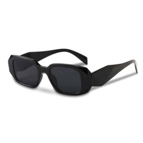 Sunglasses rectangular thick frame - black