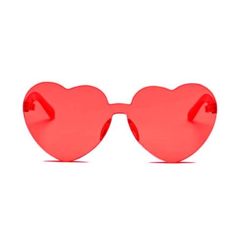Heart-Shaped Sunglasses Red