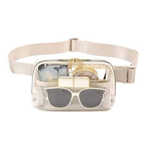 Transparent Beige Waist Bag