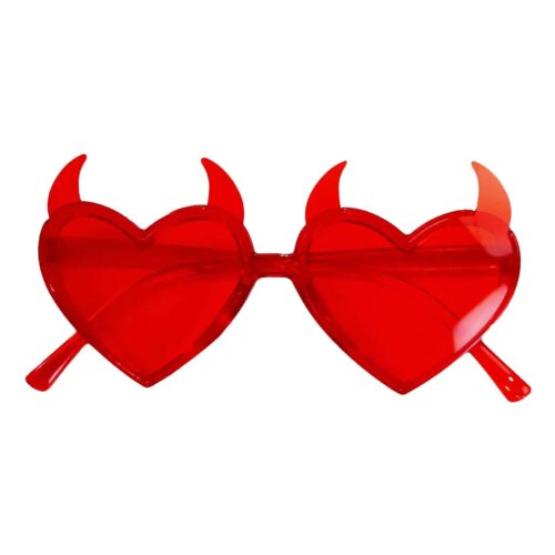 Halloween heart sunglasses devil red