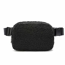 Yucka - Luxury fluffy fanny pack - Black