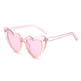 Heart-shaped sunglasses thick frame - Pink
