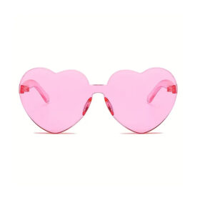 Heart-Shaped Pink Sunglasses