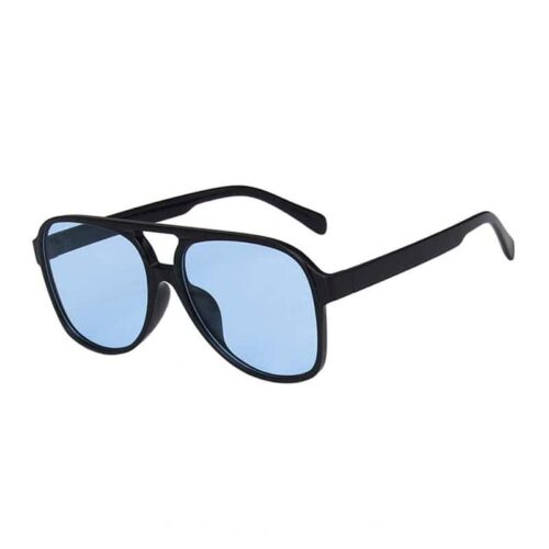 Aviator sunglasses classic black - With blue lenses