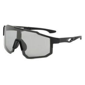Polarized Black Sports Sunglasses - Black Lenses