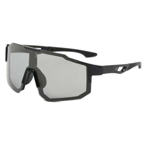 Polarized Black Sports Sunglasses - Black Lenses