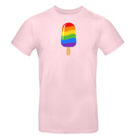 Pride T-shirt rainbow ice cream - Pink