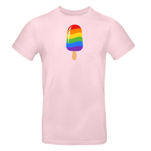 Pride T-shirt rainbow ice cream - Pink