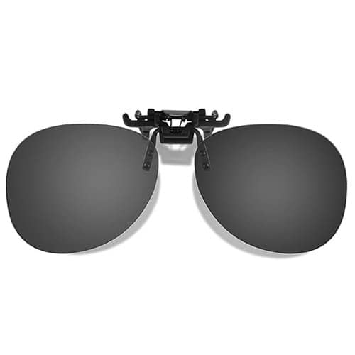 Clip-on pilot sunglasses with polarized lenses - Black