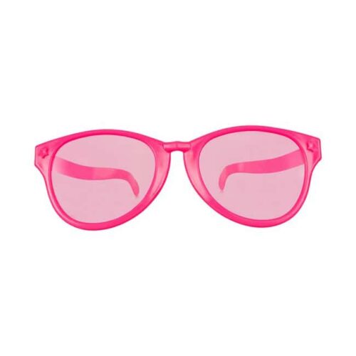 Pink XXL Party Glasses with Transparent Lenses