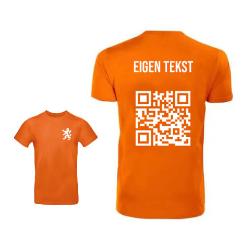 Unisex Orange T-shirt - Custom Text and QR Code