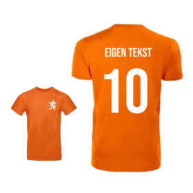 Unisex orange T-shirt | Own name and back number