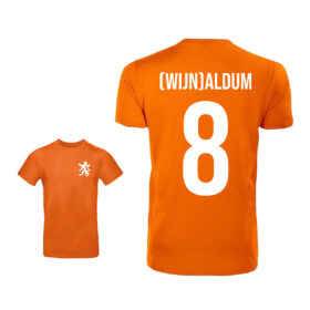 Unisex orange T-shirt - (Wine)aldum