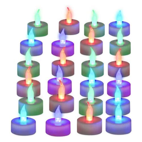 LED tealights 24 pieces - multicolor