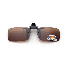 Clip-on Sunglasses with Polarized Lenses - Brown