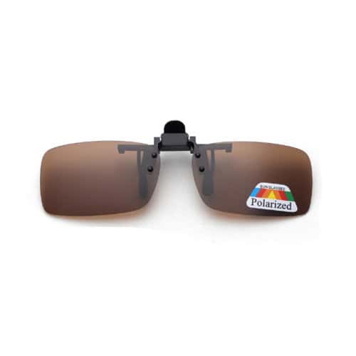 Clip-on Sunglasses with Polarized Lenses - Brown