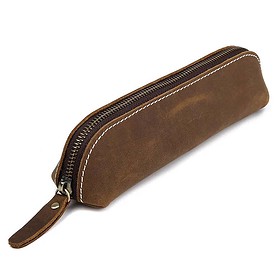Yucka - Luxury Leather Pen Case - Brown