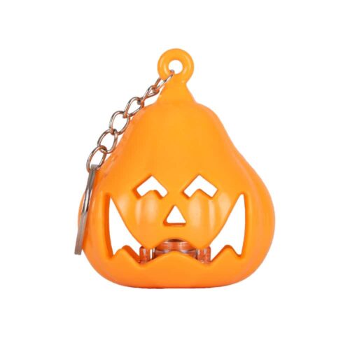 Halloween pumpkin keychain with light
