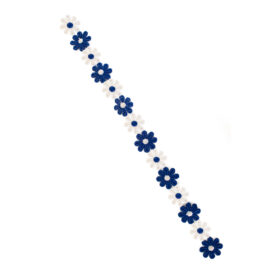 Flower Ribbon 3 meters blue/white
