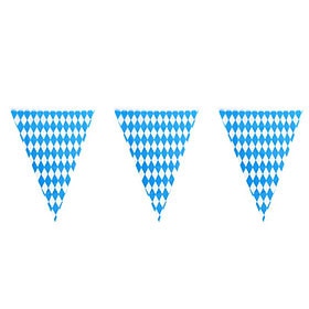 Bunting Oktoberfest Checkered Blue/White 10 Meters