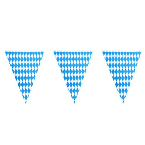 Bunting Oktoberfest Checkered Blue/White 10 Meters