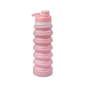 Duradis - Foldable Silicone Water Bottle 750 ml - Baby Pink