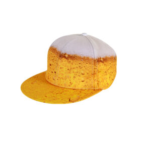 Snapback beer cap adjustable white/yellow one-size
