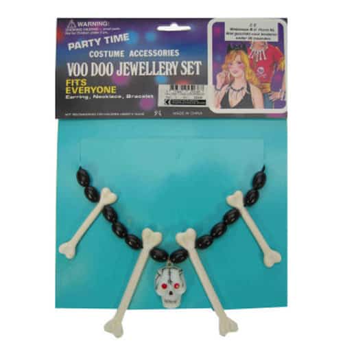 Halloween Necklace Skeleton Black/White