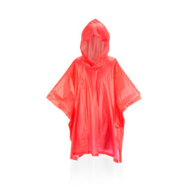 Children's rain poncho red