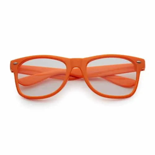 Nerd glasses with clear lenses | orange