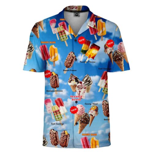 Hawaii blouse with ice creams