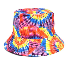 Reversible bucket hat tie dye multicolor