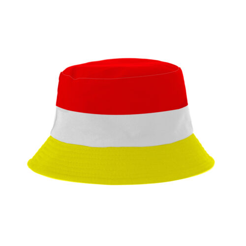 Reversible bucket hat Oeteldonk red/white/yellow