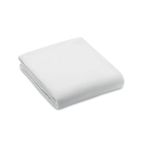 RPET polar fleece blanket 150 x 120 cm white