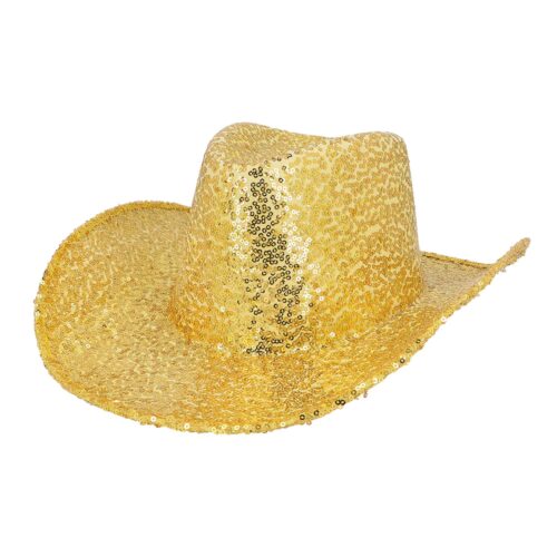 Cowboy Hat Rodeo Sequins Gold