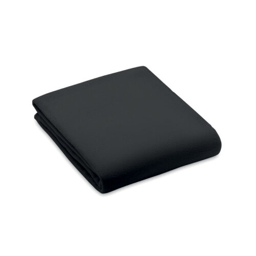 RPET polar fleece blanket 150 x 120 cm black