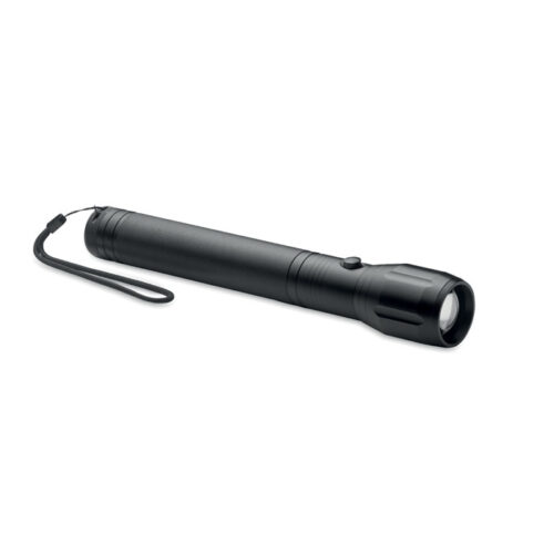 Large flashlight aluminum black