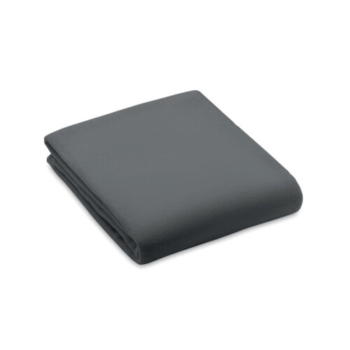 RPET polar fleece blanket 150 x 120 cm dark grey