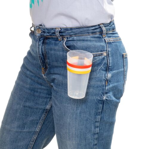 Hold Ub elastic cup holder for festivals - Oeteldonk - Red/white/yellow