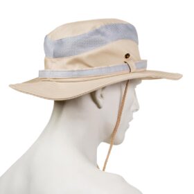 Safari hat with mesh cotton beige