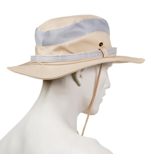 Safari hat with mesh cotton beige
