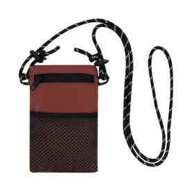 Phone bag with mesh front pocket - Bordeaux Red