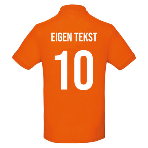 Unisex Orange Polo - Custom Name and Back Number