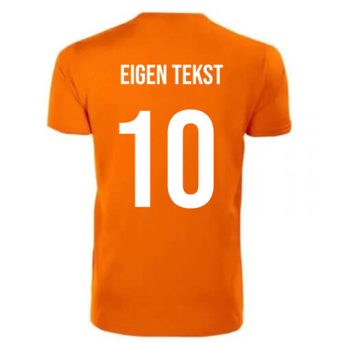 Unisex orange T-shirt | Own name and back number